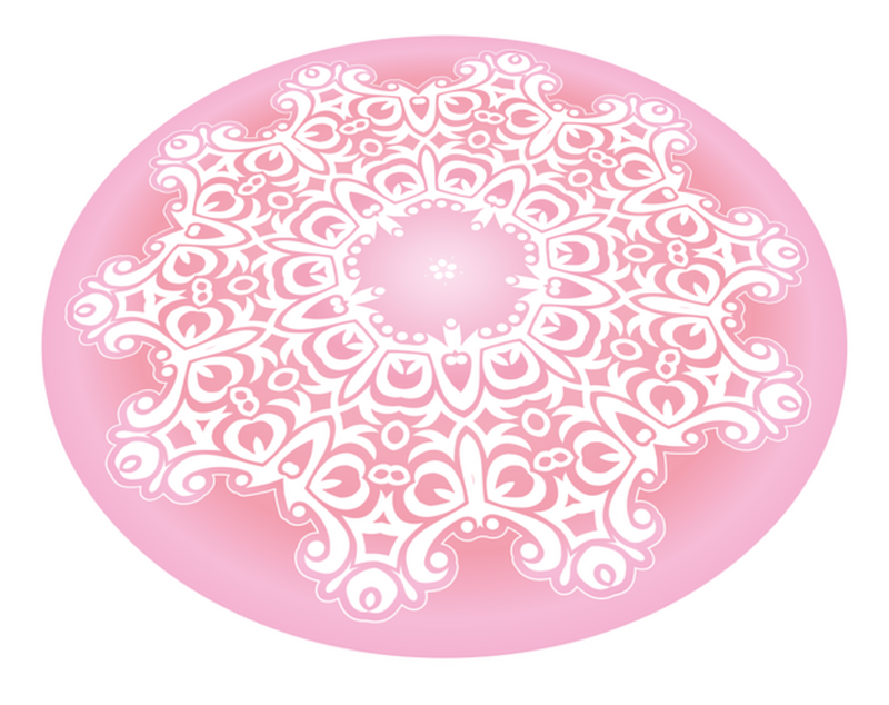 Beautiful pink mandala mandala mat TenStickers