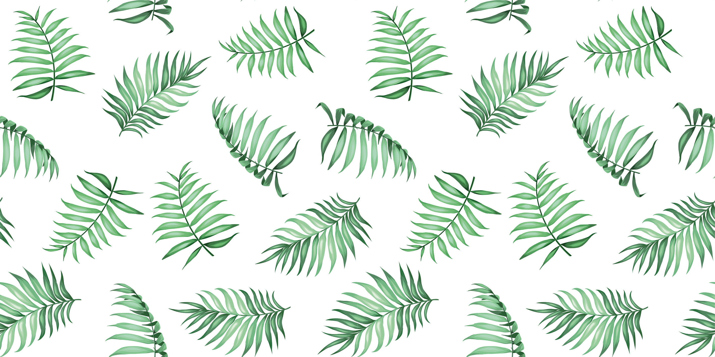 pengeoverførsel tyran silke Grønne palme blade natur tæppe - TenStickers