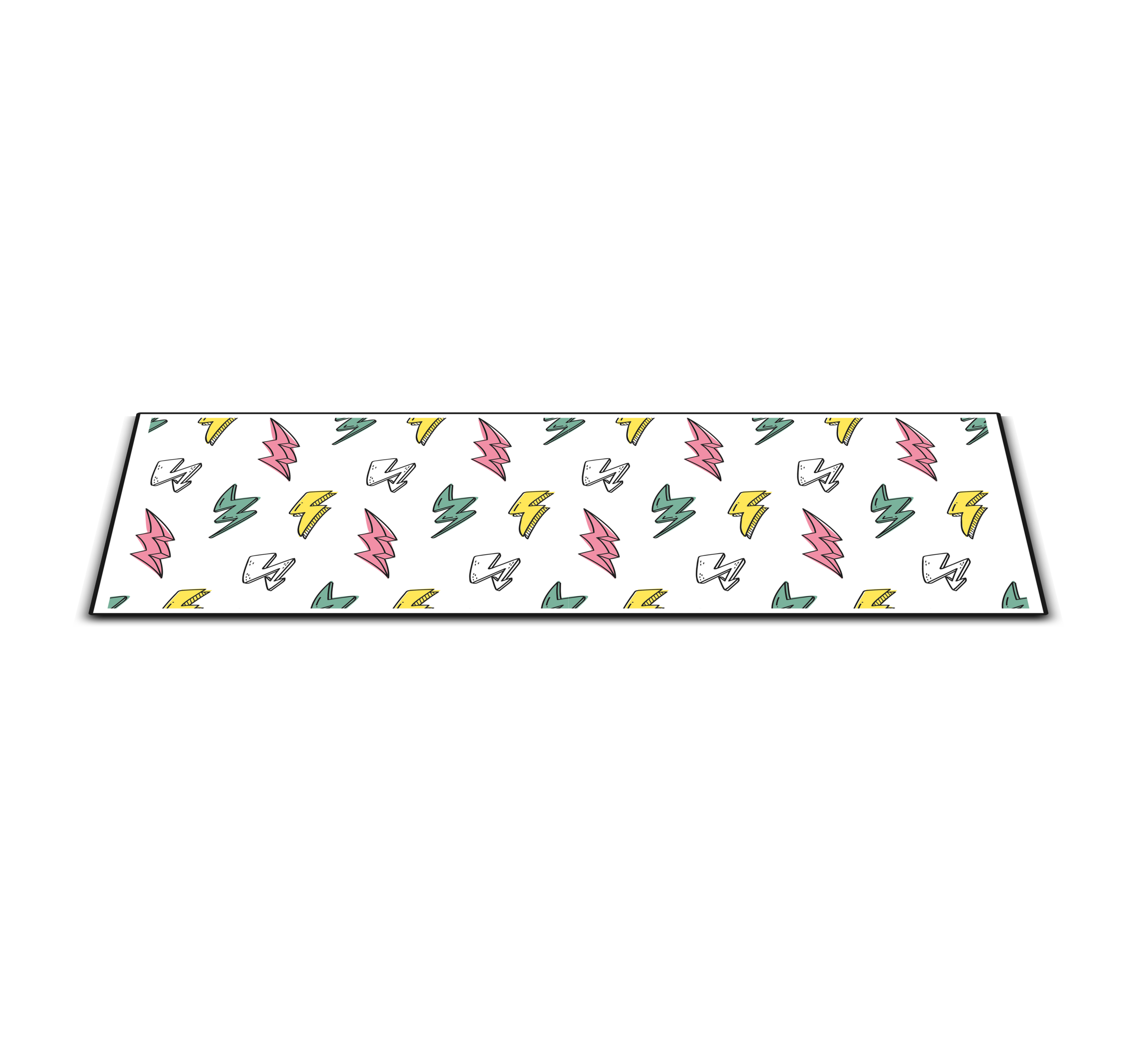 Lightning bolt pattern gaming vinyl rug - TenStickers