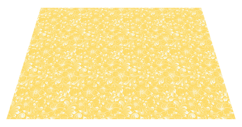 Yellow floral Grandmillenial style flower rug TenStickers