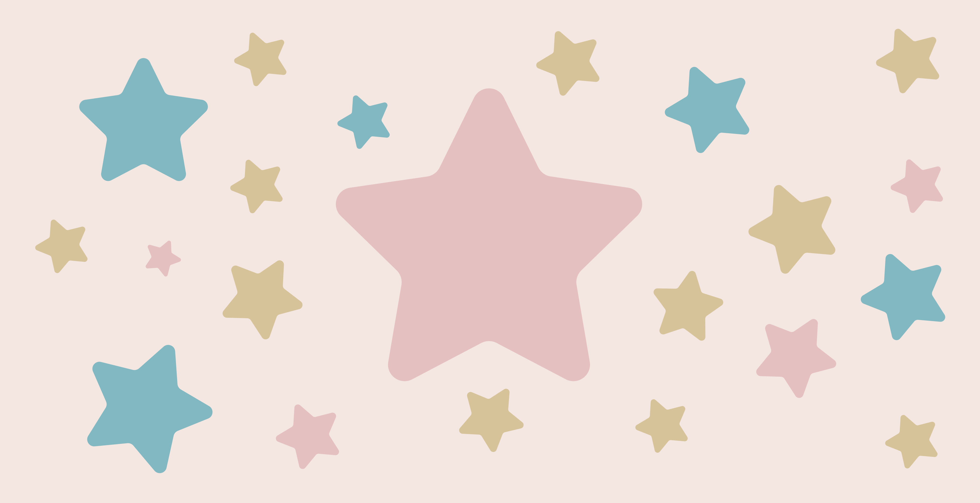 Pastel colors Stars star carpet - TenStickers