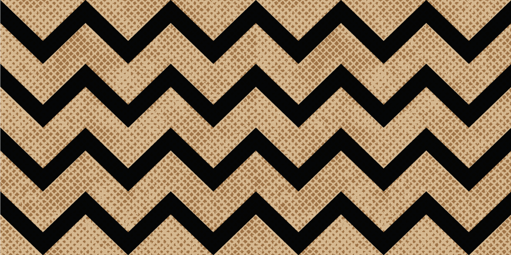 Classical black and white zig zag lines square rug