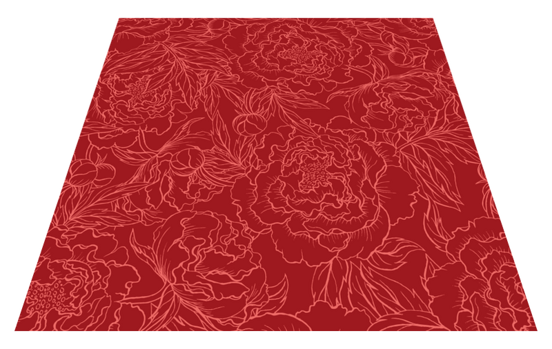 Floral Red Pattern flower rug