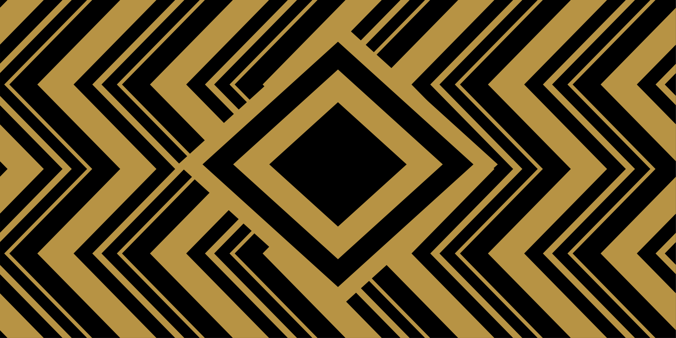 金と黒の幾何学模様のタイルマット Tenstickers