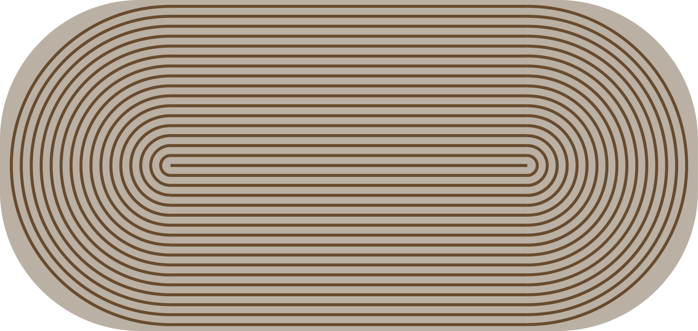Beige spiral circle pattern minimalist carpet - TenStickers