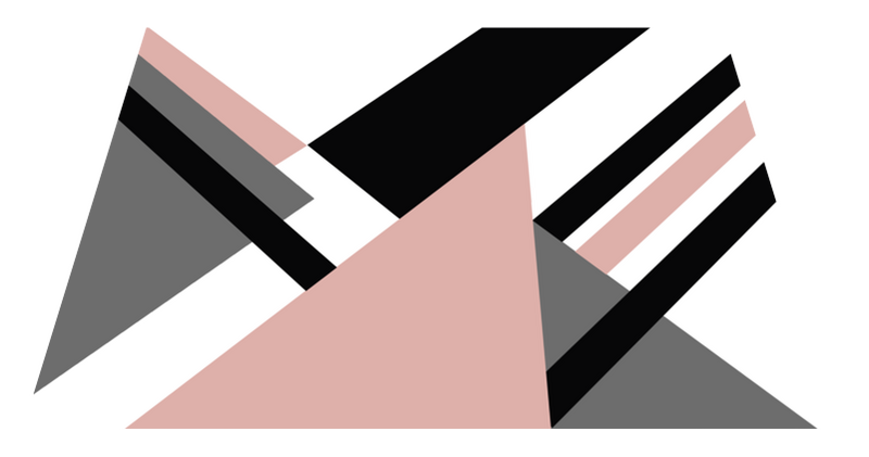 Geometric pink and black triangle pattern contemporary rugs TenStickers