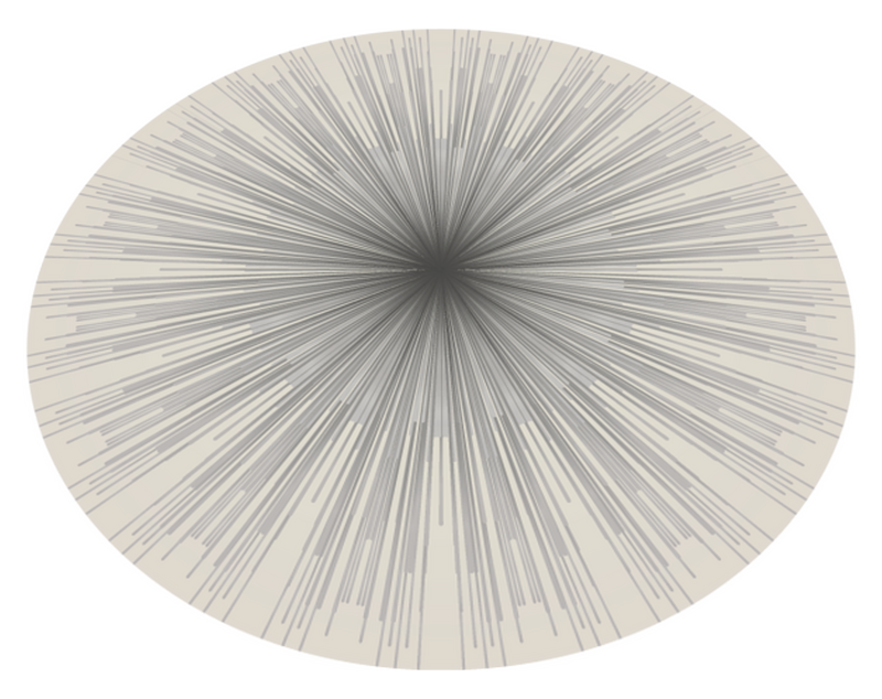 Geometric Burst Circular Design minimalist vinyl rug