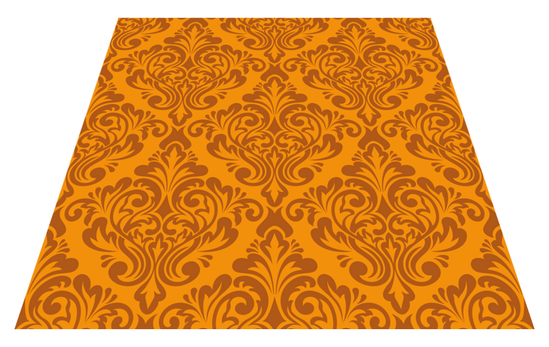 Tapis De Bain Vintage Orange - 2ème Choix (défaut Dessous) - Polyester - Neuf