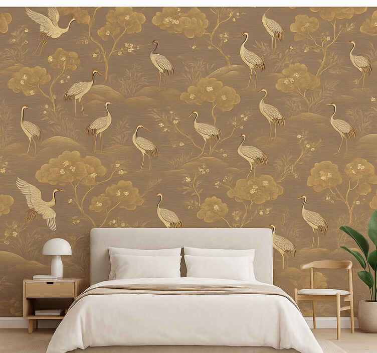 Papier peint chambre adulte paysage asiatique ancien - TenStickers