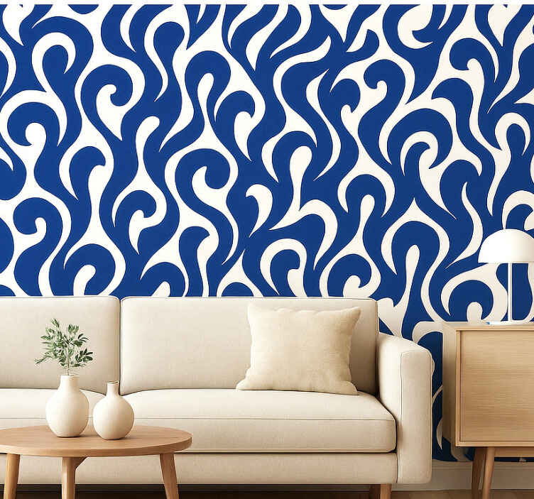 Papeles mural patrón acuarela marítima - TenVinilo