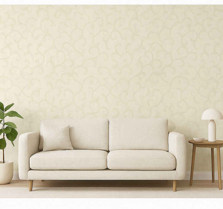 Papier peint béton crépi texturé blanc chaud - TenStickers