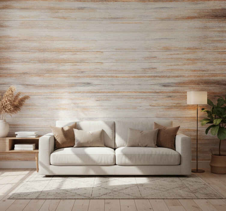 Papier peint rustique effet bois adhésif - TenStickers