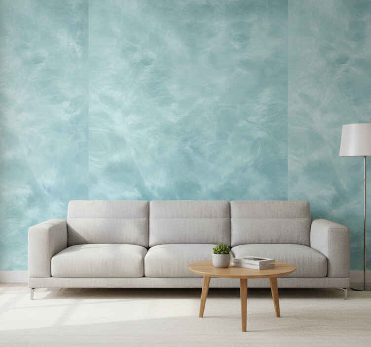 Blue wallpaper with water effect design - TenStickers