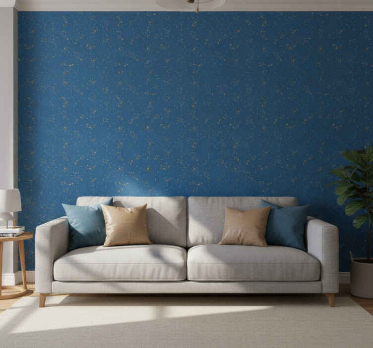Blue wallpaper with constellations in the sky - TenStickers