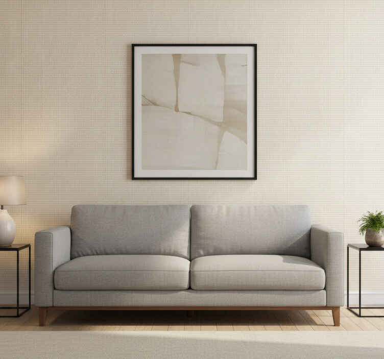 Carta da parati beige schermo in lino bianco - TenStickers