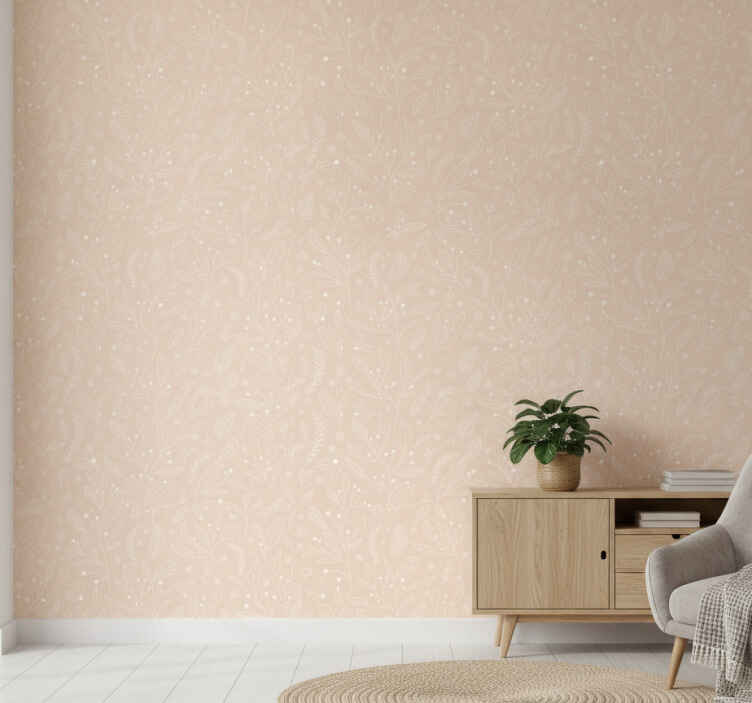 Carta da parati beige piante di natale - TenStickers