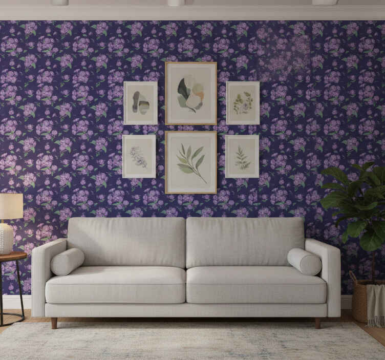 Papier peint lilas violet - TenStickers