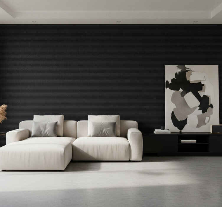 Black wallpaper blackout curtains - TenStickers