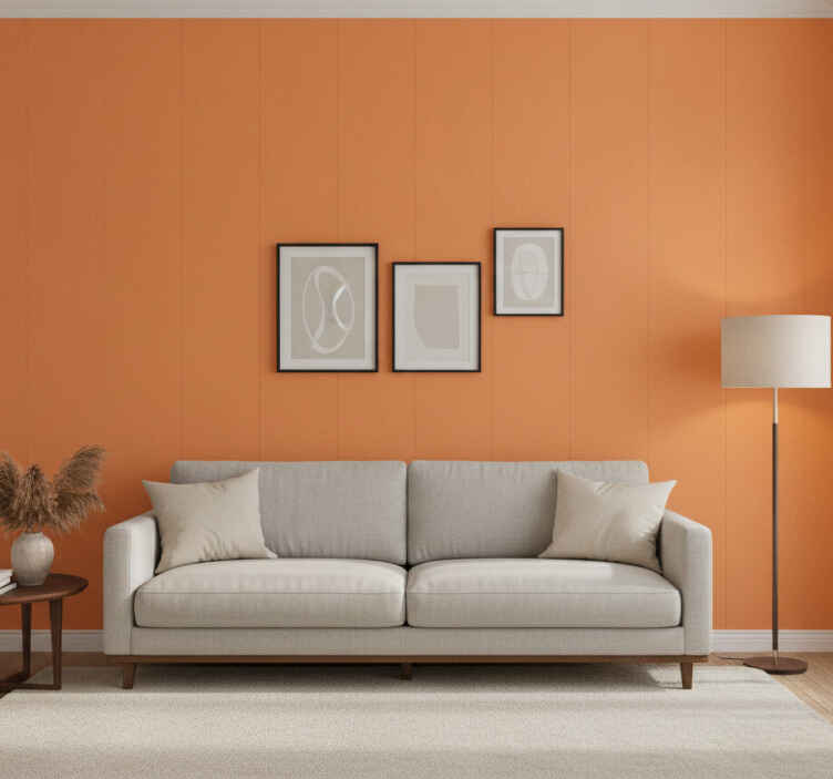 Papel de parede terracotta em cor quente lisa - TenStickers