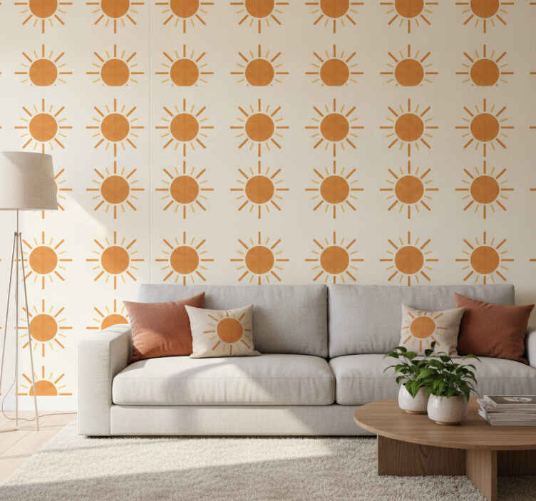 Papel de parede terracotta sol filat - TenStickers