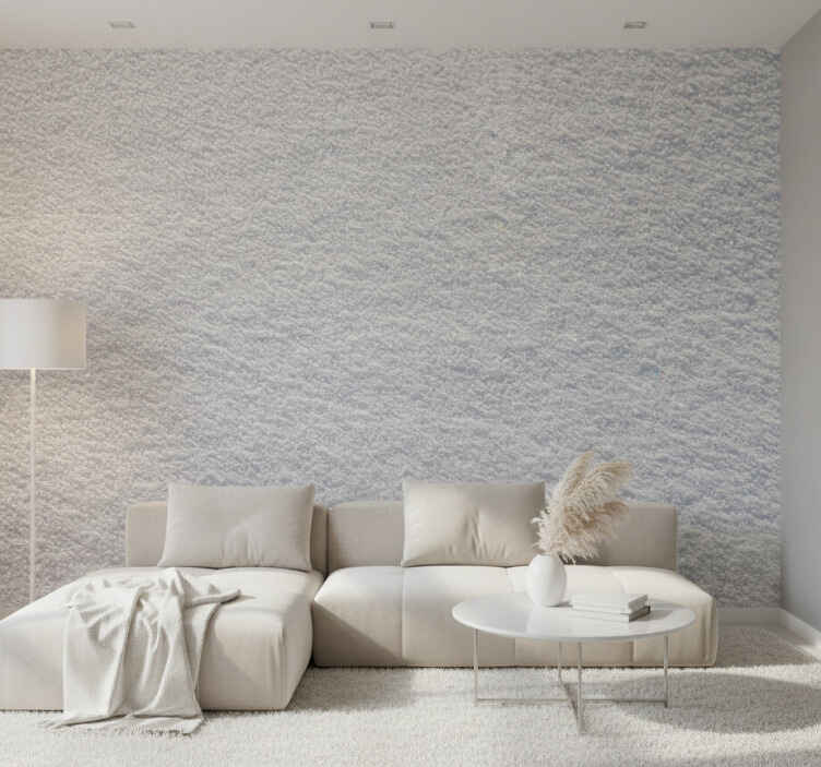Wallpaper white snow texture - TenStickers