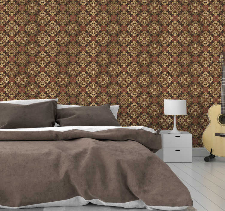 Vintage wallpaper for bedroom - TenStickers