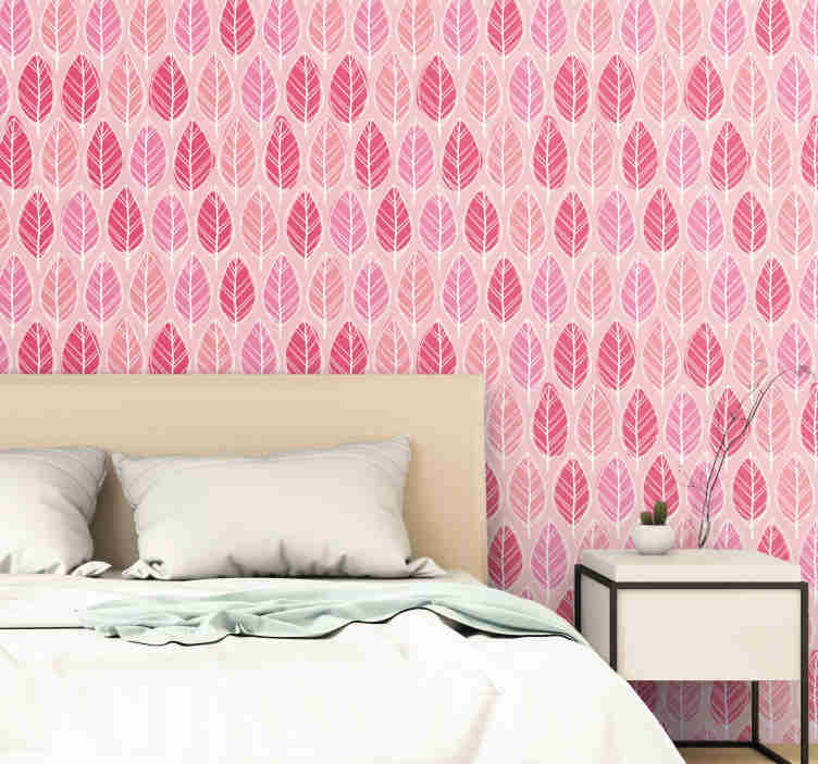 Papier peint motif rose clair