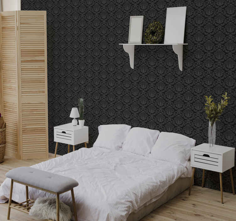 black bedroom wallpaper