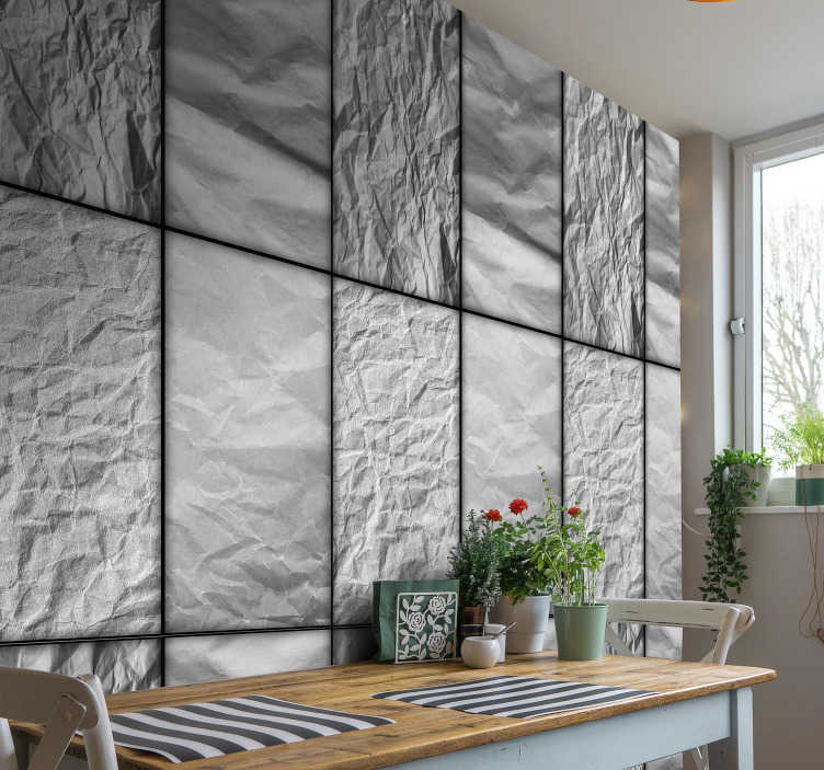 Papel pintado dormitorio gris para decorar - TenVinilo