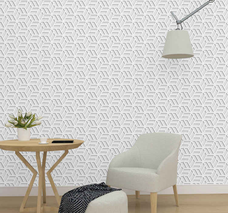 Modern printed shadow contemporary wallpaper - TenStickers