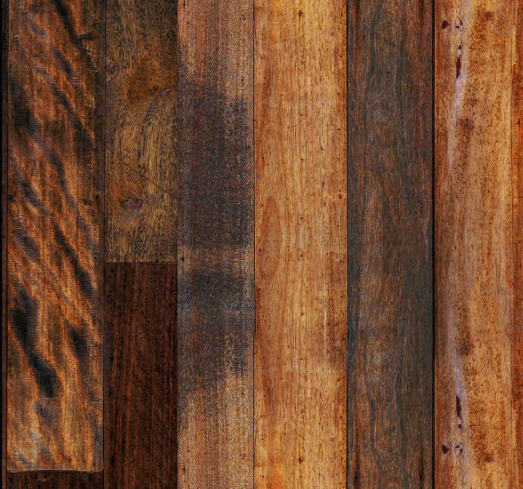 Behang hout bruin planken TenStickers