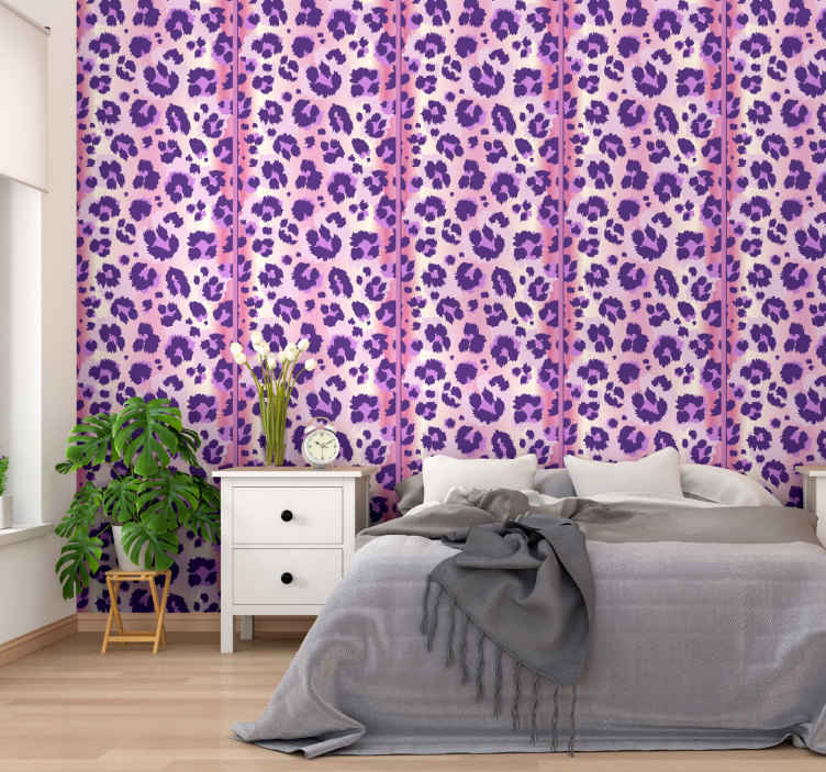 purple leopard print wallpaper