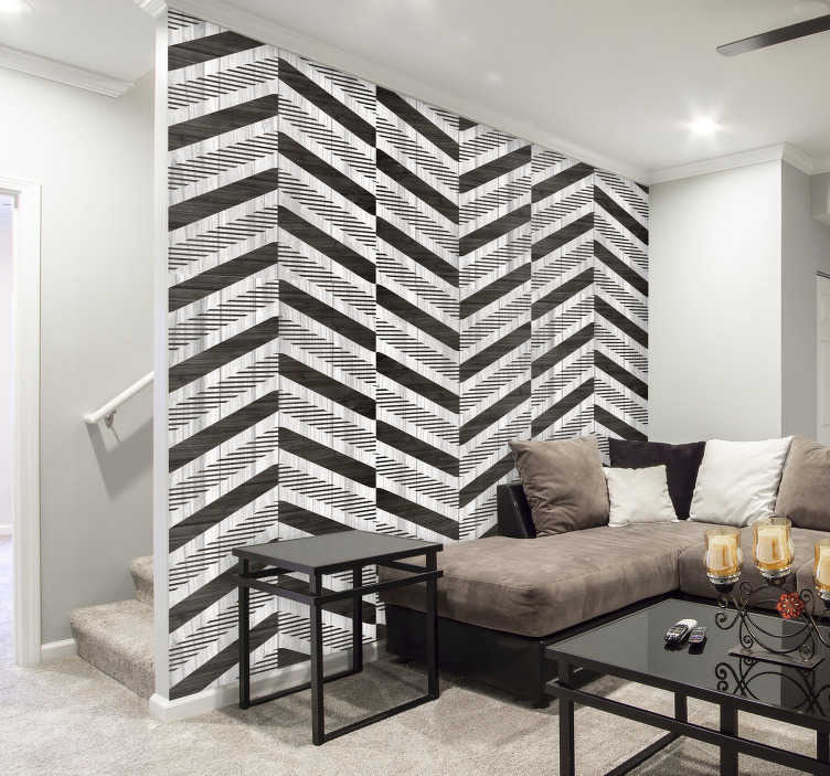 Grey And Black Wallpaper Living Room