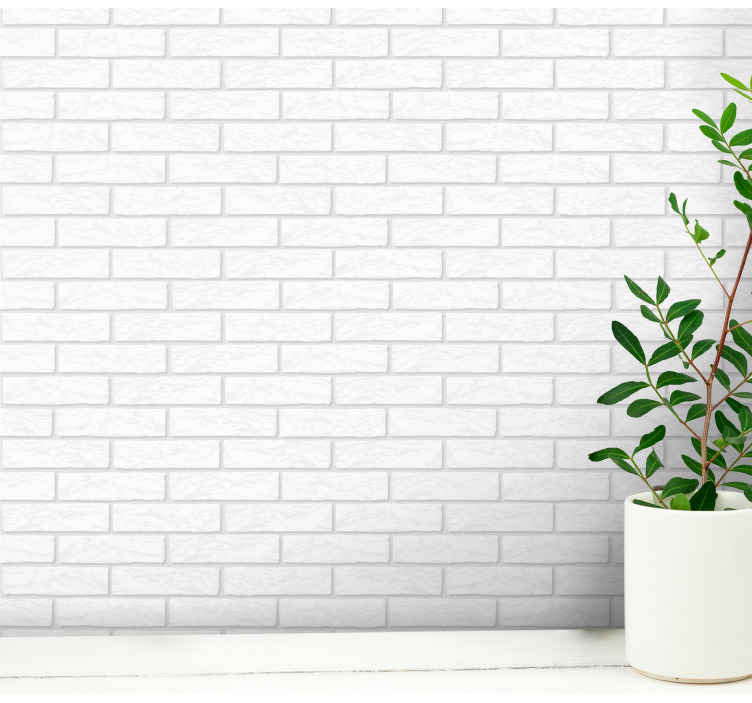 White brick pattern brick effect wallpaper - TenStickers