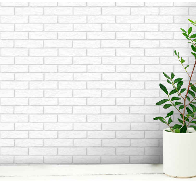 White brick pattern kitchen wallpaper - TenStickers