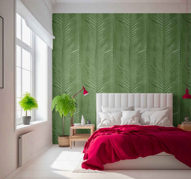 Modern tropical stripes Contemporary Wallpaper - TenStickers
