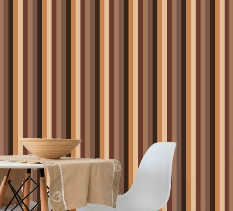 Brown cream beige color Traditional flower twig cotton ball twig pattern  wallpaper