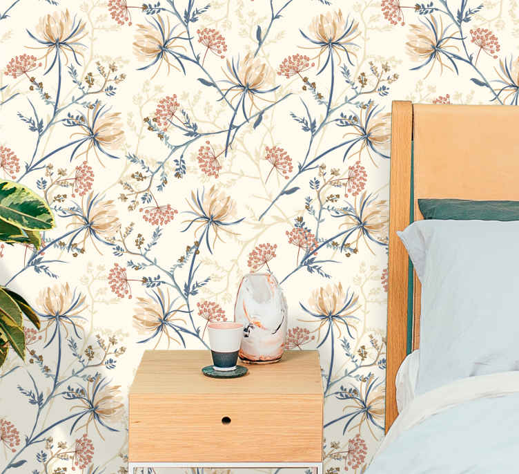 Premium AI Image  Abstract floral background Vintage botanical wallpaper  or ptint design