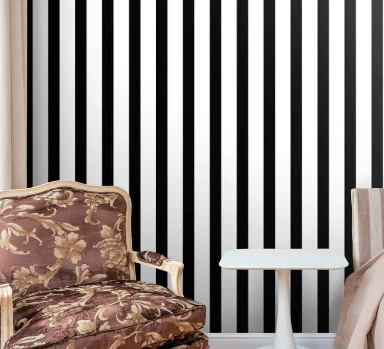 Grunge black stripes Striped wallpaper  TenStickers