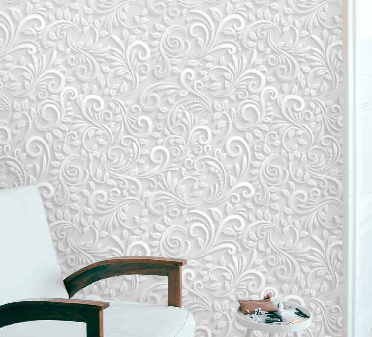 Carta parati 3d Fiore ornamentale 3d