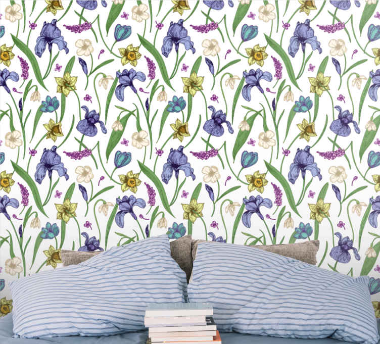 Carta parati floreale Disegno floreale