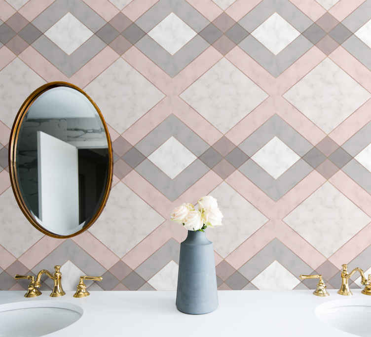 Wooden texture gray and pink colours Bedroom Wallpaper  TenStickers