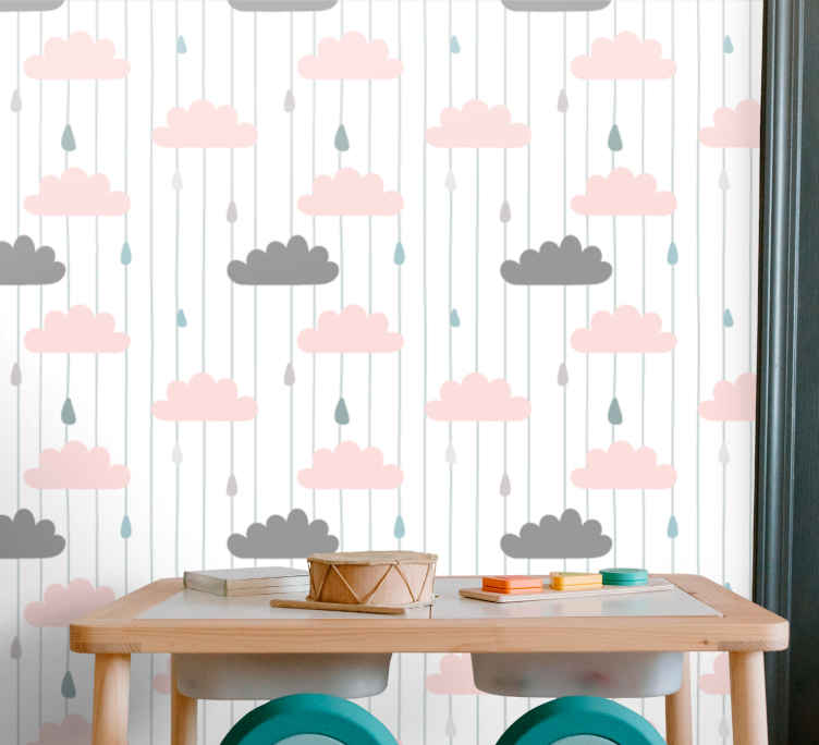 Buy Cartoon Pink Moon and Stars Nursery Wallpaper Lovely Smile Online in  India  Etsy
