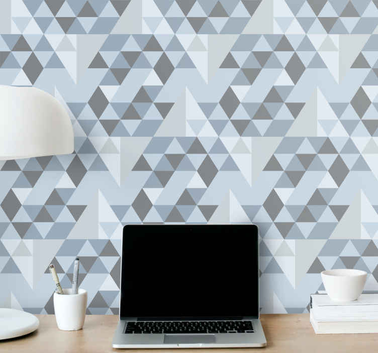 Beautiful triangle design Lounge Wallpaper - TenStickers