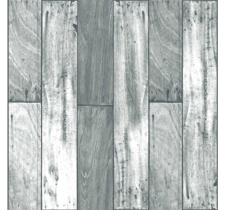 Grey Wood Pattern Wallpaper - TenStickers