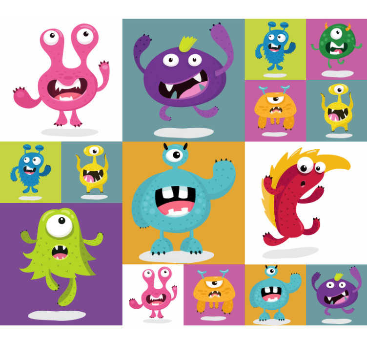 Friendly Monsters Kids Wallpaper TenStickers