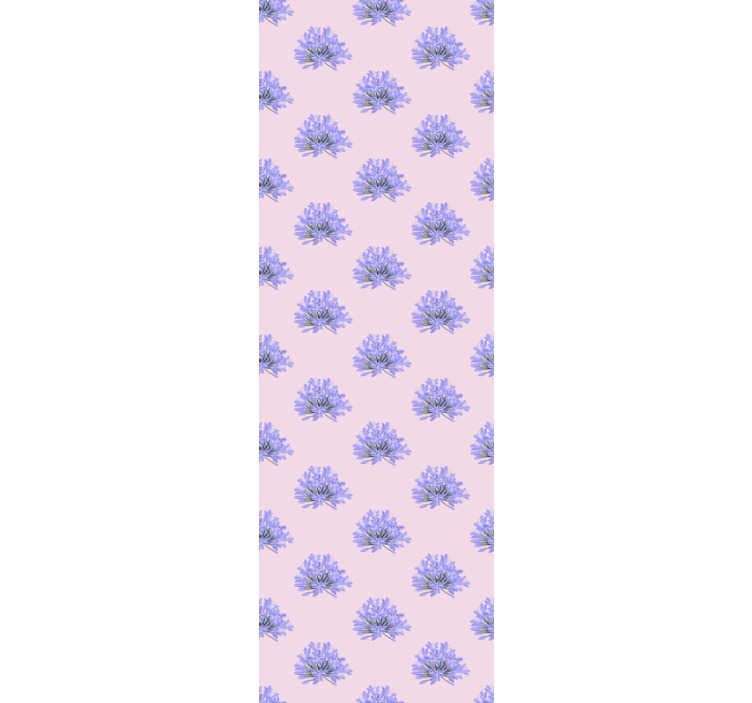 紫の花模様の壁紙 Tenstickers