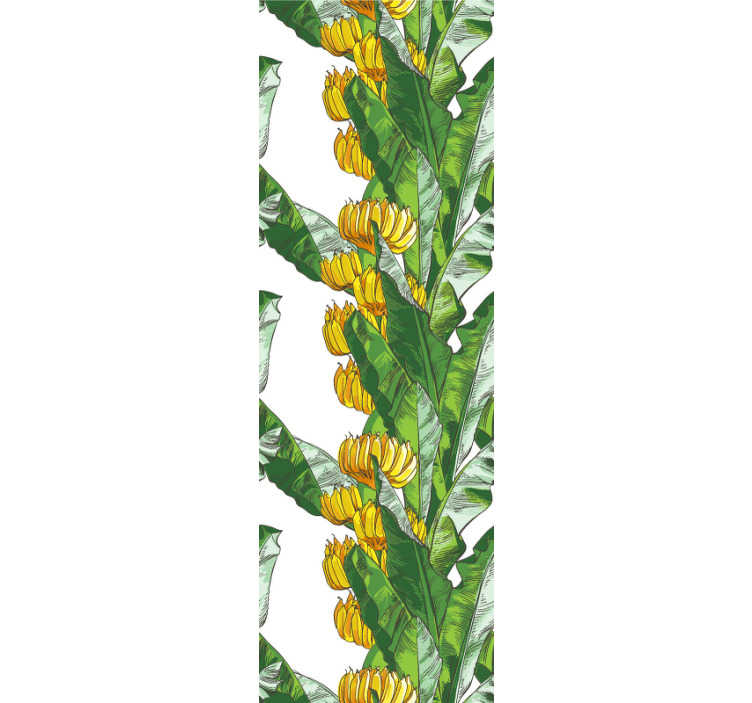 バナナの葉の花の壁紙 Tenstickers