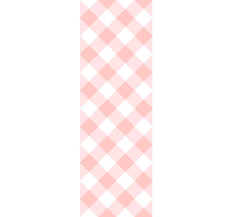 ピンクと白の正方形の壁紙 Tenstickers