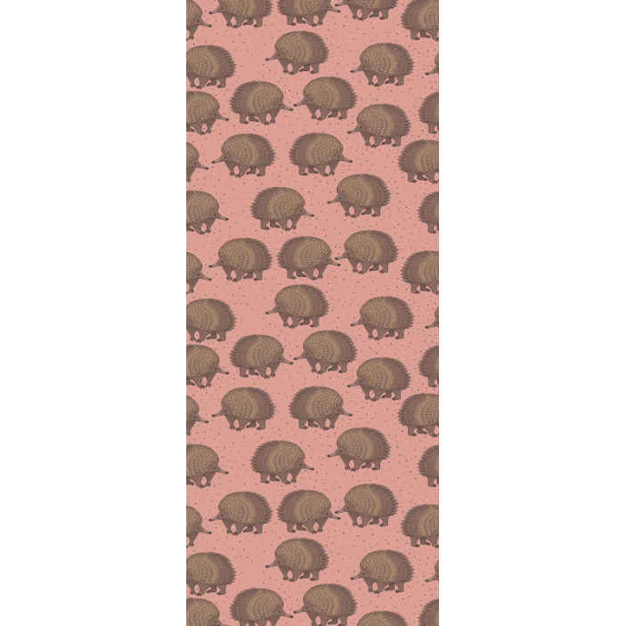 Hedgehog red motif animals wallpaper - TenStickers